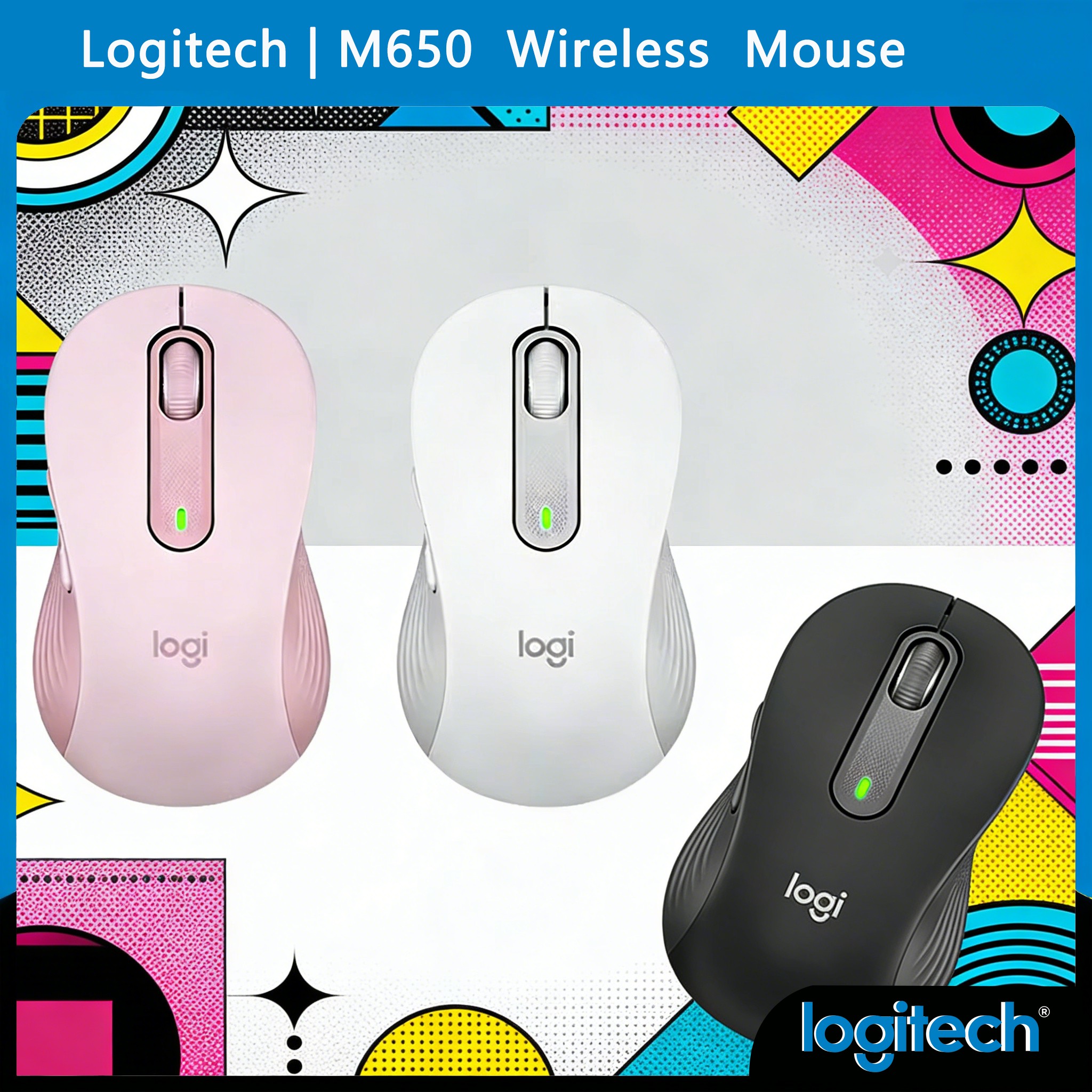 Logitech Home Cinema - Logitech M650/M650L/M750/M350/M350POP Wireless Mouse Bluetooth SmartWheel