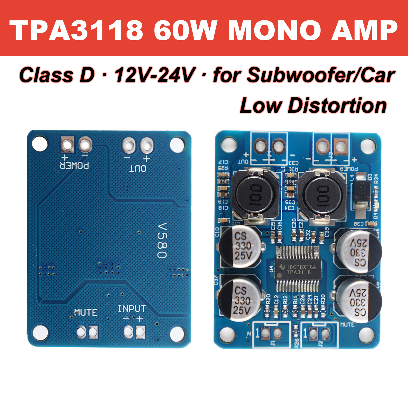 Home Cinema Subwoofer - TPA3118 60W Mono Class D Digital