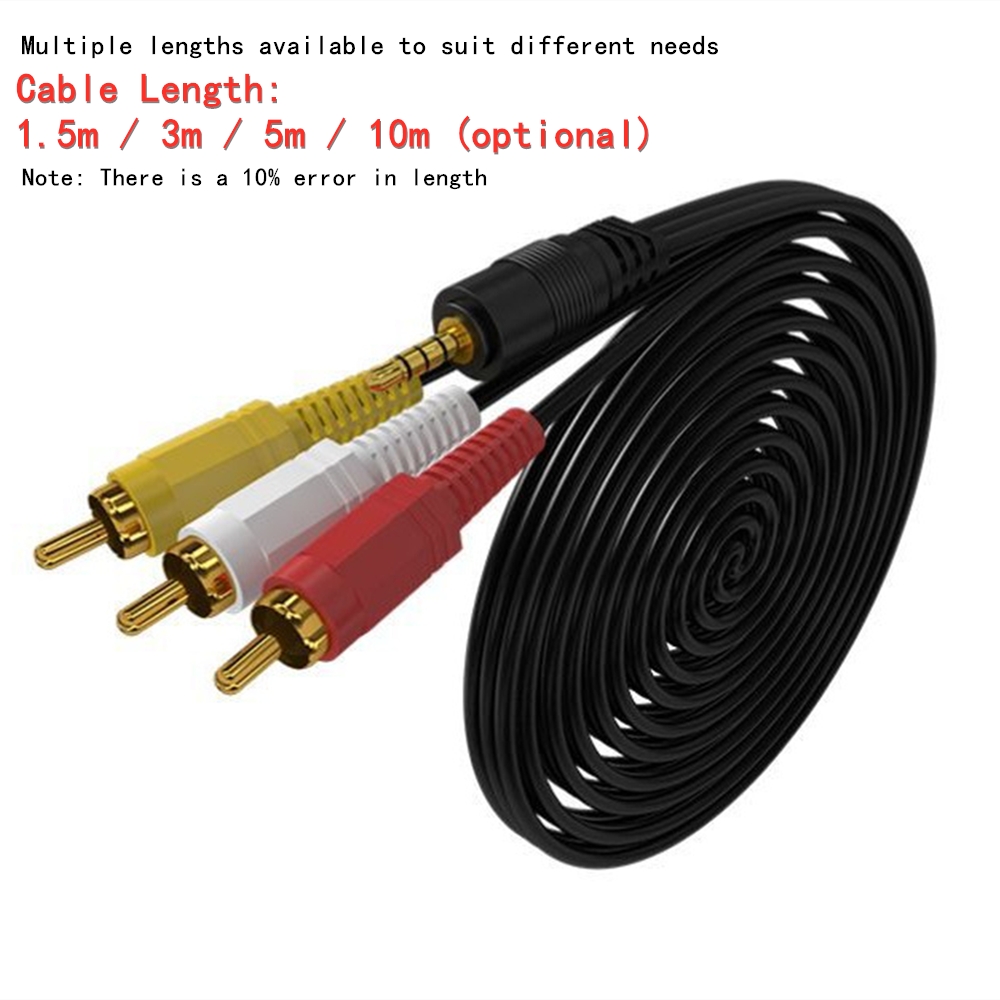 3.5mm to 3 RCA Audio Video Cab - Home Cinema Subwoofer のレビューと価格
