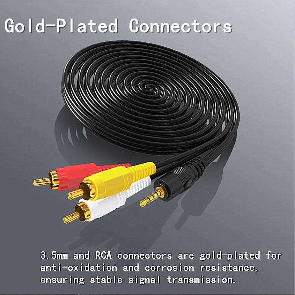 3.5mm to 3 RCA Audio Video Cab - Home Cinema Subwoofer のレビューと価格