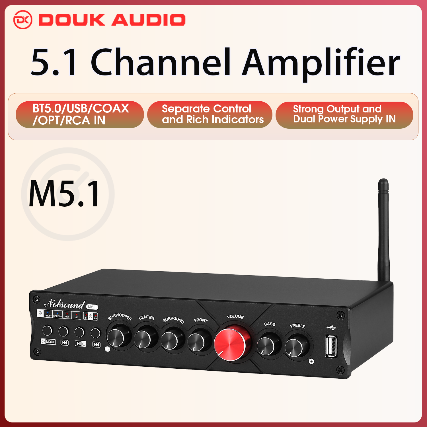 Douk Audio 5.1 Channel Digital - Home Cinema Subwoofer のレビューと価格